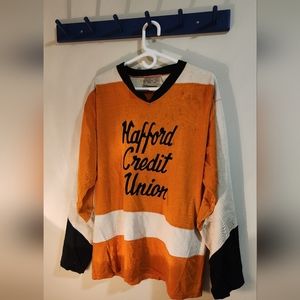 Mysterious Vintage 60s Hockey Jersey, Hafford Hawks? Made in Winnipeg, Canada